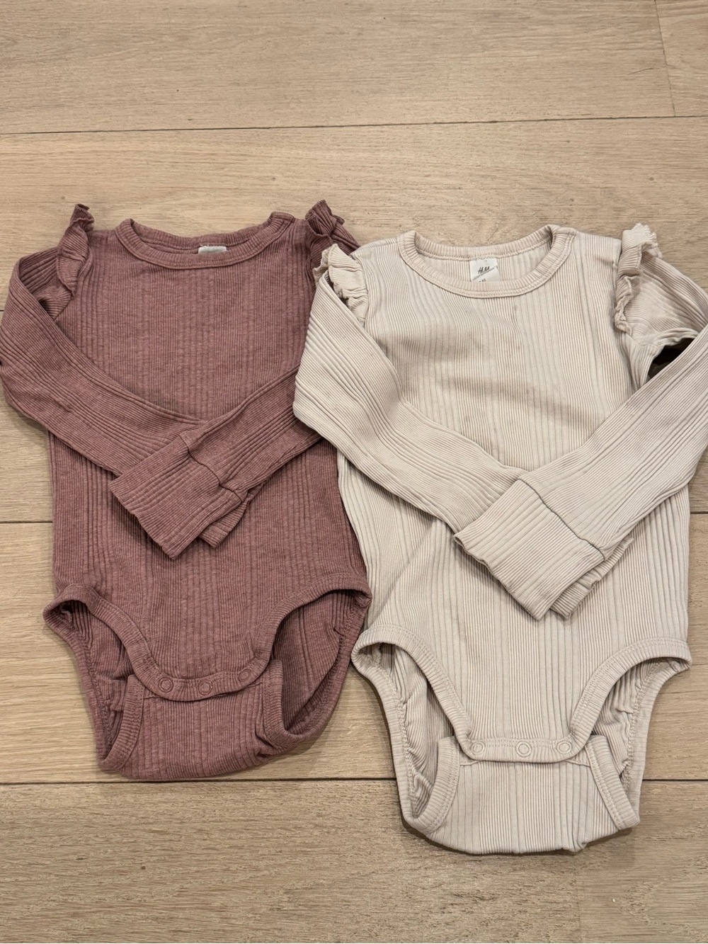 Ruffled Long Sleeve Onesie Bundle